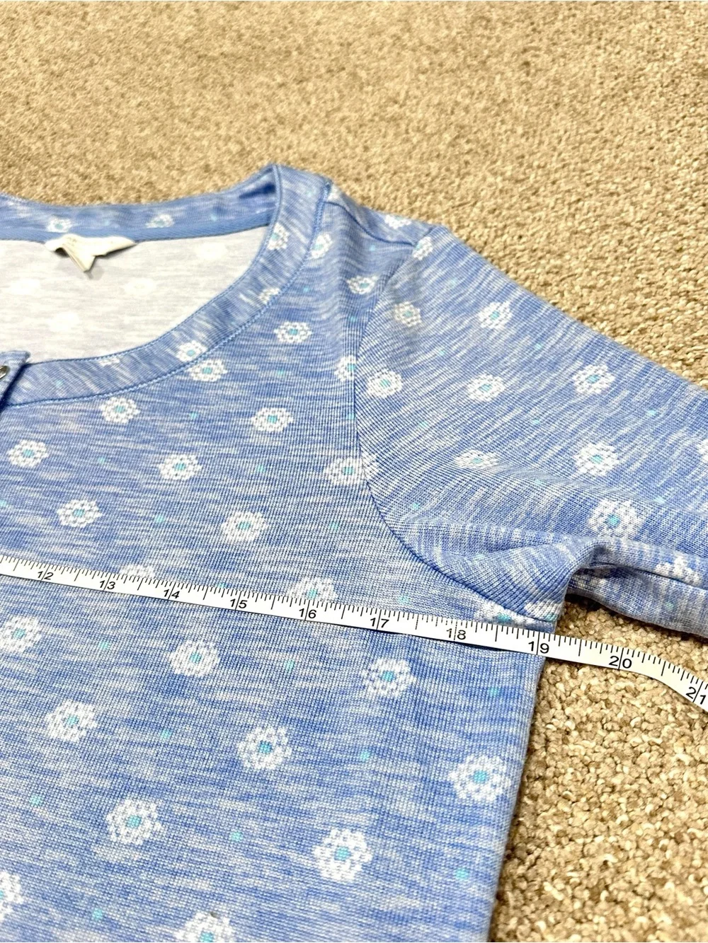 NWOT Charter Club Intimates Blue Floral Pajama Set